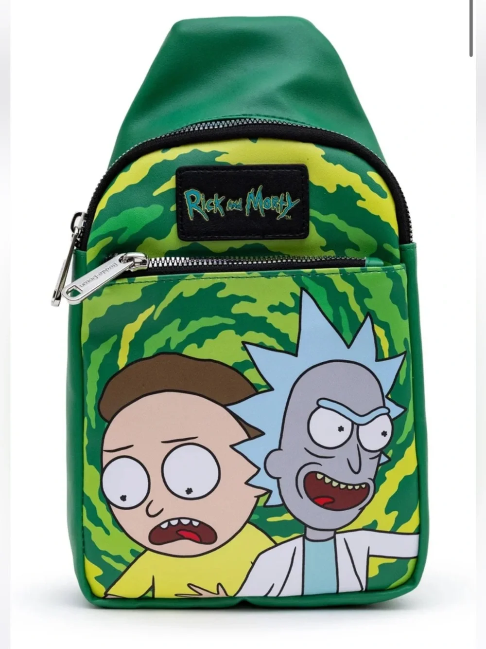 Rick and Morty Get Schwifty Portal Pose Crossbody Sling Bag-wallet-Lanyard